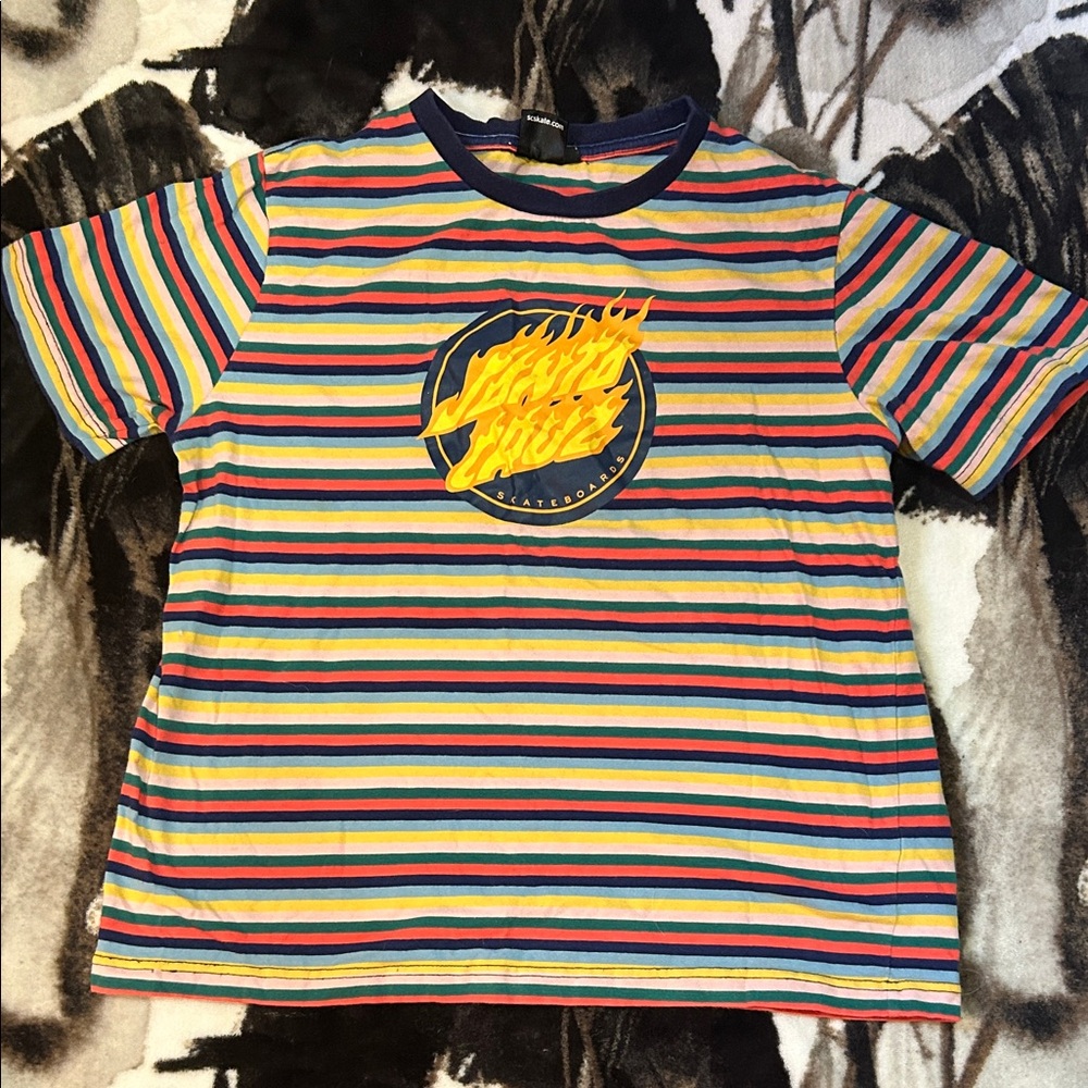 Colorful Striped Skater Shirt